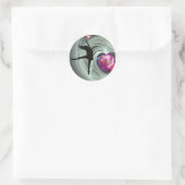 Ik hou van dans! ronde sticker (Tas)