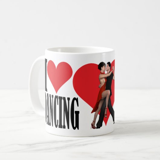Ik hou van dansen ~ Argentine Tango I Koffiemok (Voorkant links)