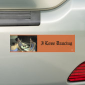 Ik hou van dansen bumpersticker (Op auto)