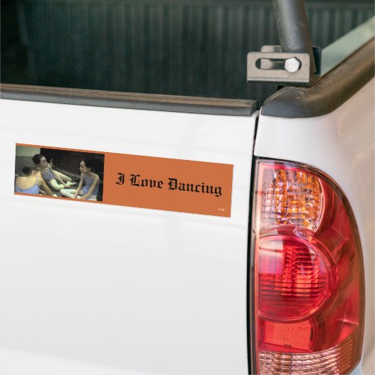 Ik hou van dansen bumpersticker (Op Truck)