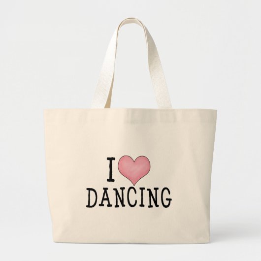 Ik hou van dansen grote tote bag (Voorkant)