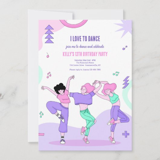 Ik hou van dansen kaart (Voorkant)