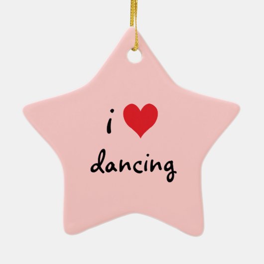 Ik hou van dansen keramisch ornament (Achterkant)