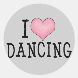 Ik hou van dansen ronde sticker