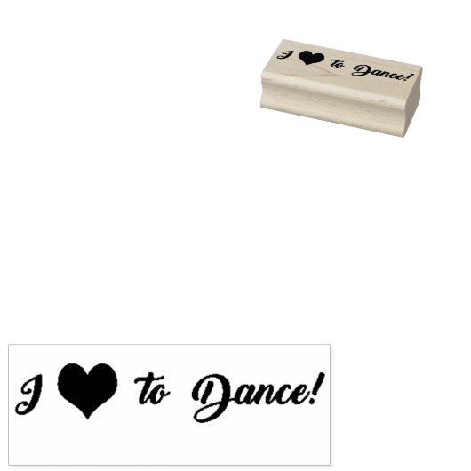 Ik hou van dansen rubberstempel (Gestempeld)