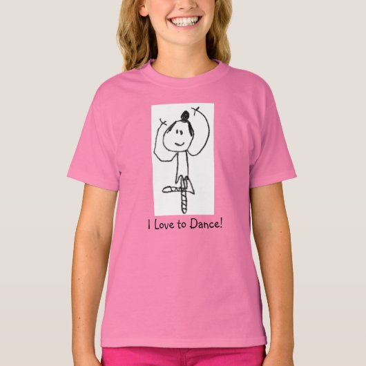 Ik hou van dansen! t-shirt (Voorkant)