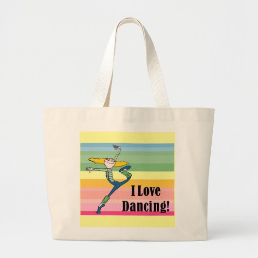 Ik hou van danstas grote tote bag (Voorkant)