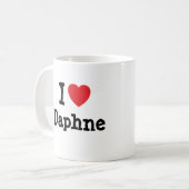 Ik hou van Daphne hart T-Shirt Koffiemok (Voorkant links)