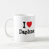 Ik hou van Daphne hart T-Shirt Koffiemok (Links)