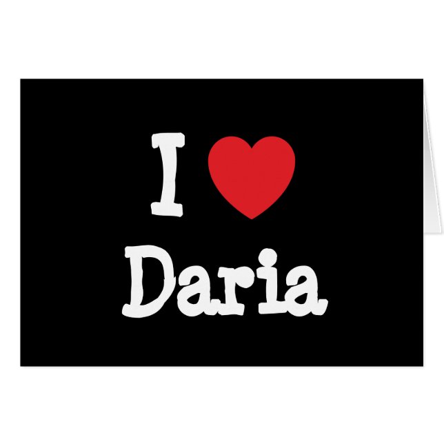 Ik hou van Daria hart T-Shirt (Voorkant Horizontaal)