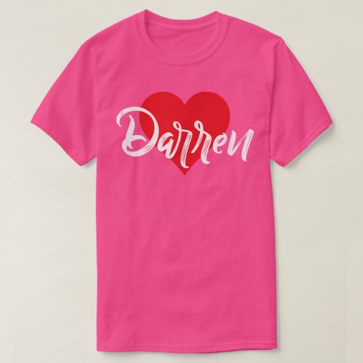 Ik hou van Darren voornaam T-shirt dat ik heet (Design voorkant)