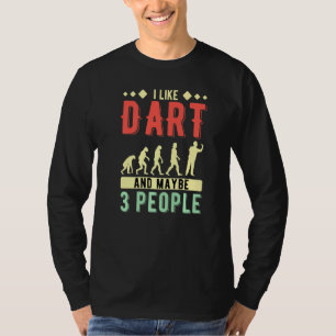 Ik hou van Dart en 3 mensen spelen T-shirt