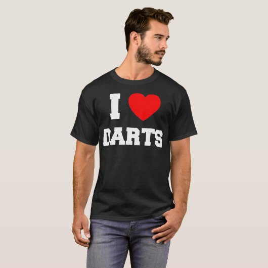 Ik hou van Darts T-shirt (Voorkant volledig)