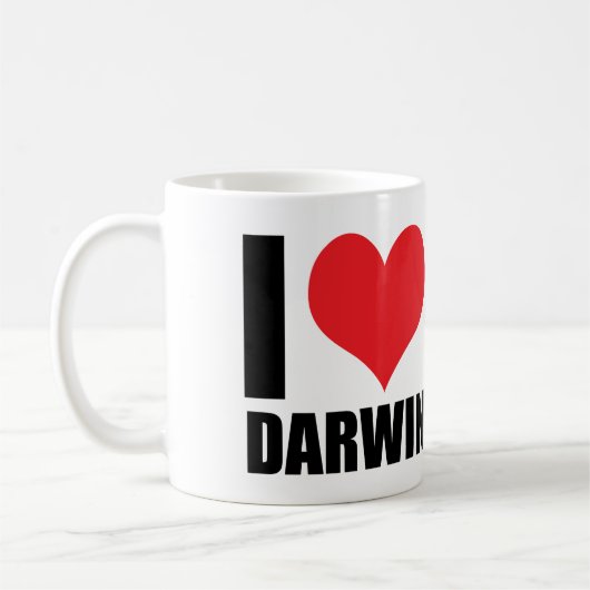 Ik hou van Darwin Koffiemok (Links)