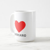 Ik hou van dashboard koffiemok (Voorkant links)