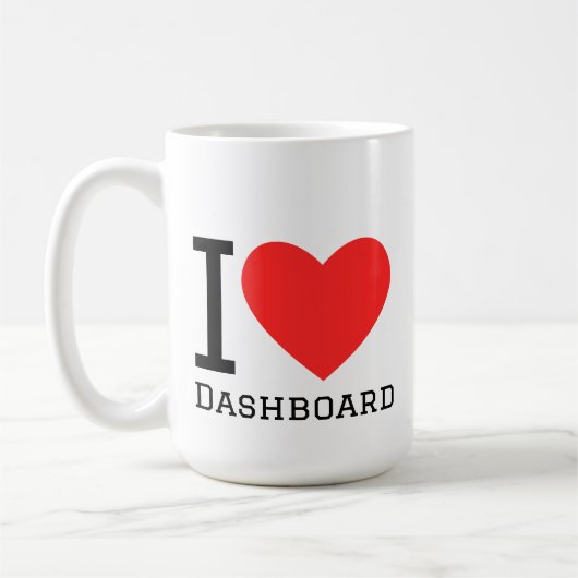Ik hou van dashboard koffiemok (Links)