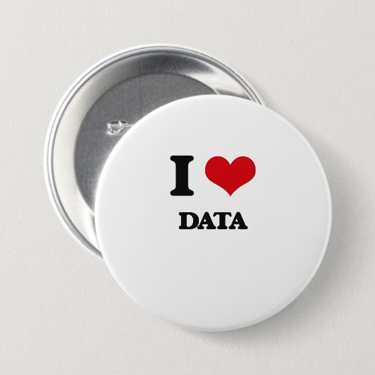 Ik hou van Data Ronde Button 7,6 Cm (Voorkant /achterkant)