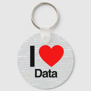 ik hou van data sleutelhanger