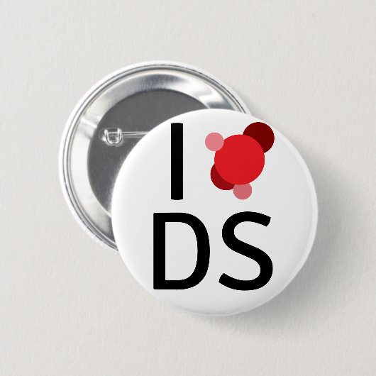 Ik hou van data-wetenschap ronde button 5,7 cm (Voorkant /achterkant)