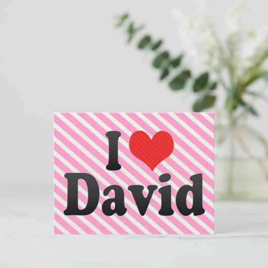Ik hou van David Briefkaart (Staand voorkant)