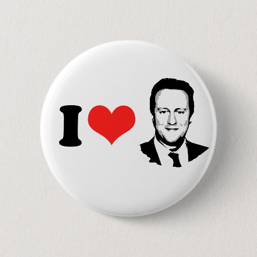 Ik hou van David Cameron Ronde Button 5,7 Cm (Voorkant)