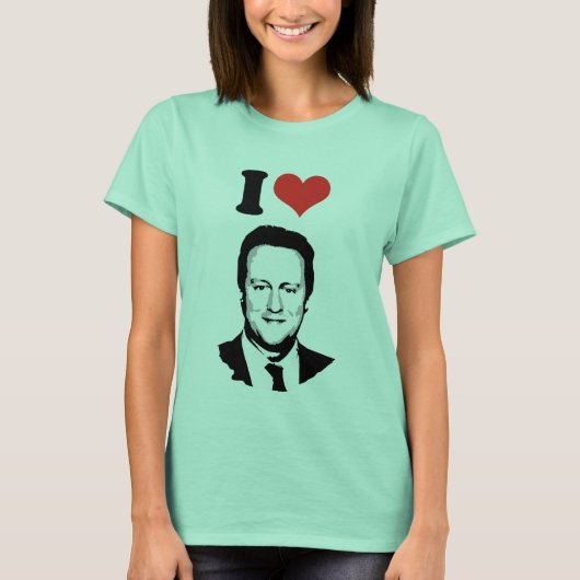 Ik hou van David Cameron T-shirt (Voorkant)