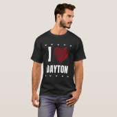 Ik hou van Dayton voornaam Cool Heart Grappig pers T-shirt (Voorkant volledig)