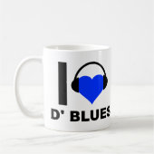 Ik Hou Van D'Blues Grappige Mok (Links)