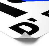 Ik Hou Van D'Blues Grappige Poster (Hoek)