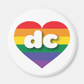 Ik hou van DC Gay Pride Rainbow Heart Magneet (Voorkant)