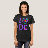 Ik hou van DC T Shirt Heart Design Washington D.C. (Voorkant volledig)