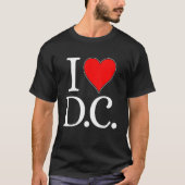 Ik hou van DC Washington District of Columbia Hear T-shirt (Voorkant)