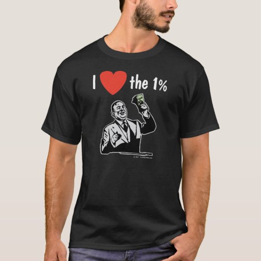 Ik hou van de 1% t-shirt (Voorkant)