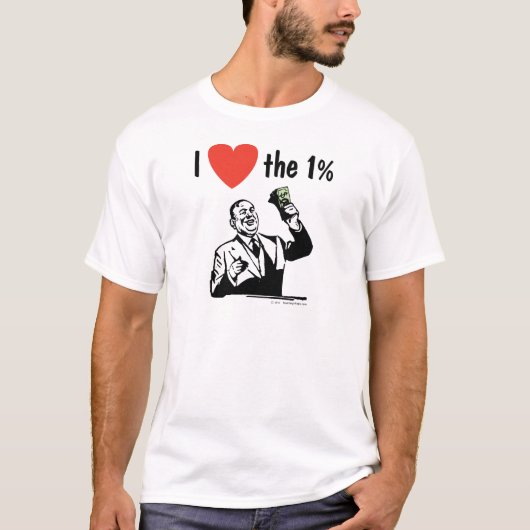 Ik hou van de 1% t-shirt (Voorkant)