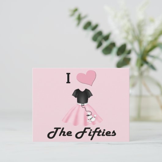 Ik hou van de 50. briefkaart (Staand voorkant)