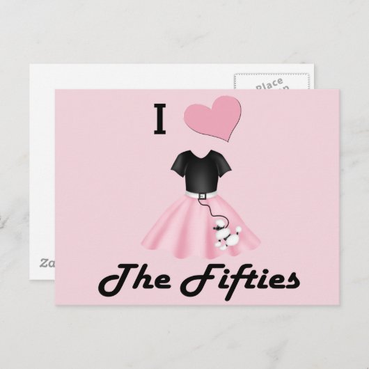 Ik hou van de 50. briefkaart (Voorkant / Achterkant)
