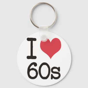 Ik hou van de 60s Vintage en Retro Design! Sleutelhanger