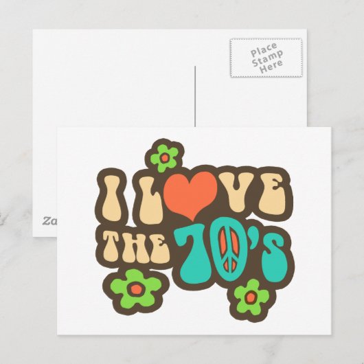 Ik hou van de 70's briefkaart (Voorkant / Achterkant)