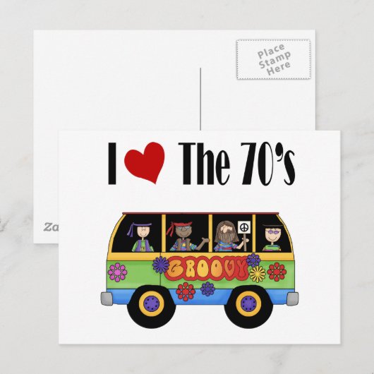 Ik hou van de 70's briefkaart (Voorkant / Achterkant)