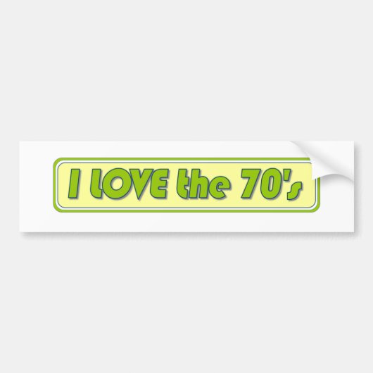 Ik hou van de 70's bumpersticker (Voorkant)