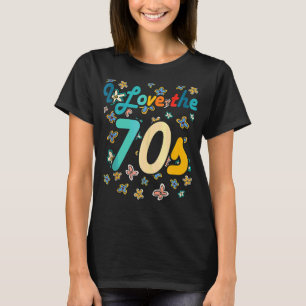Ik hou van de 70s Retro Hippie uit de jaren zeven T-shirt