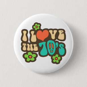 Ik hou van de 70's ronde button 5,7 cm