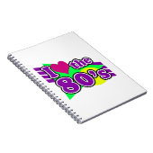 Ik hou van de 80 Geometric Neon Eighties Party Notitieboek (Rechterzijde)