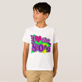 Ik hou van de 80 Geometric Neon Eighties Party T-shirt (Voorkant volledig)