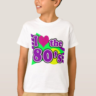 Ik hou van de 80 Geometric Neon Eighties Party T-shirt