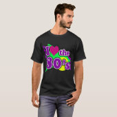 Ik hou van de 80 Geometric Neon Eighties Party T-shirt (Voorkant volledig)