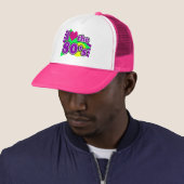 Ik hou van de 80 Geometric Neon Eighties Party Trucker Pet (In situ)