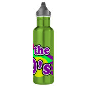 Ik hou van de 80 Geometric Neon Eighties Party Waterfles (Rechts)