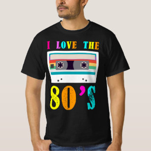 Ik hou van de 80-inch Helderneonkleuren T-shirt