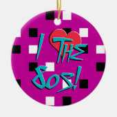 Ik hou van de 80. keramisch ornament (Voorkant)